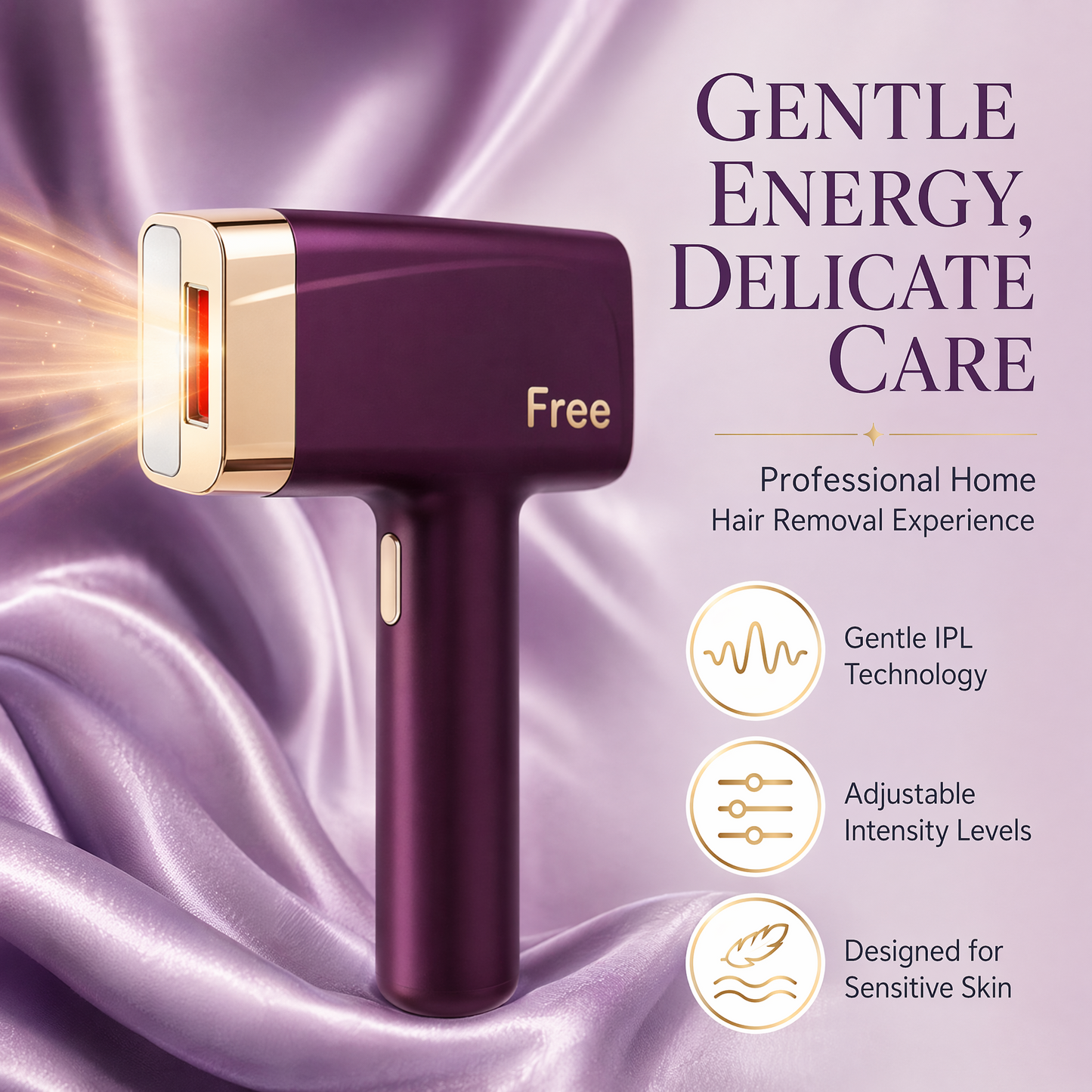 Free IPL Hair Removal Device | Starter Kit-red