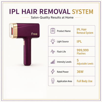 Free IPL Hair Removal Device | Starter Kit-red