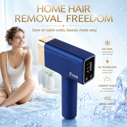 Free IPL Hair Removal Device -Deluxe package-blue