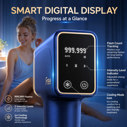 Free IPL Hair Removal Device -Deluxe package-blue